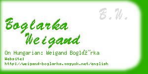 boglarka weigand business card